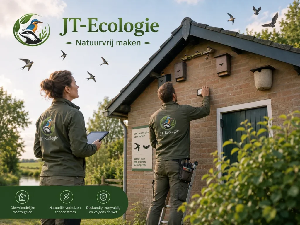 JT-Ecologie natuurvrij maken van gebouwen voor vleermuizen en vogels
