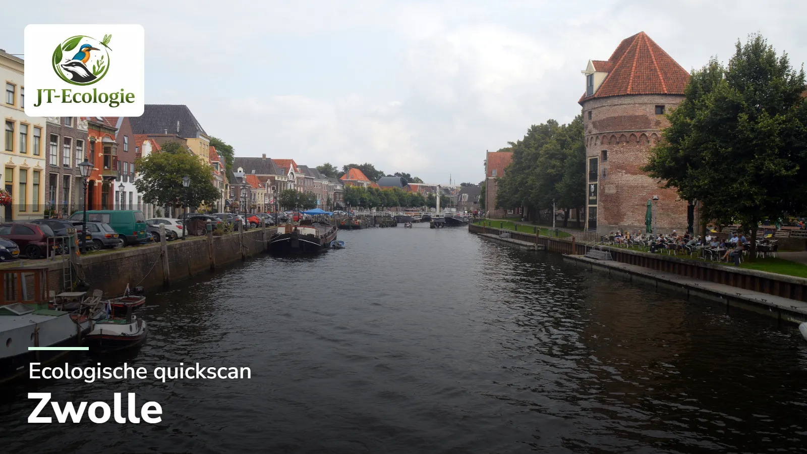 Ecologische quickscan in Zwolle – de Thorbeckegracht met de Wijndragerstoren